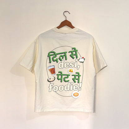 Dil Se Desi, Pet Se Foodie Oversized T-Shirt
