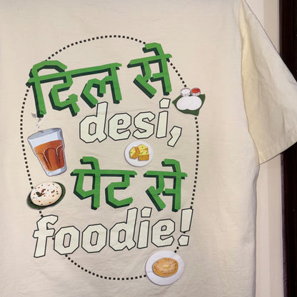Dil Se Desi, Pet Se Foodie Oversized T-Shirt