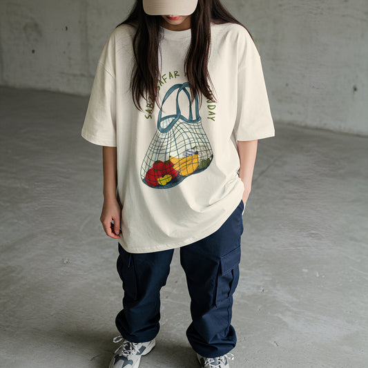 Sabzi, Safar aur Sunday Oversized T-Shirt